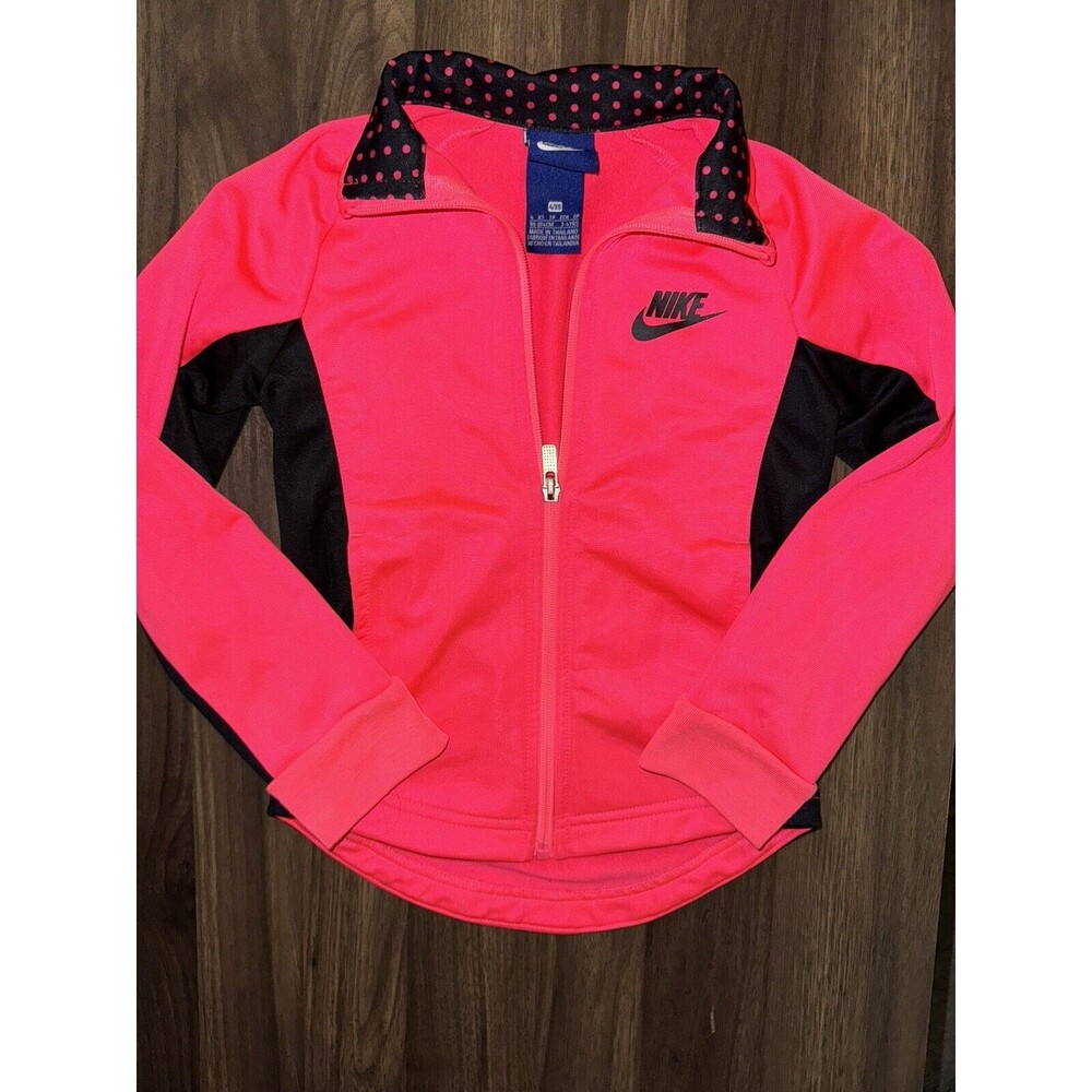 Nike Girls Track Jacket Hot Pink And Black Size 3/4 Years NWOT
